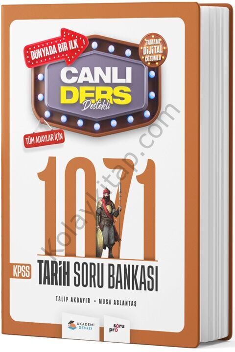 Akademi Denizi KPSS Tarih Canlı Ders Destekli 1071 Soru Bankası