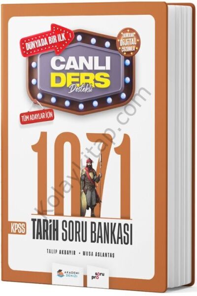 Akademi Denizi KPSS Tarih Canlı Ders Destekli 1071 Soru Bankası