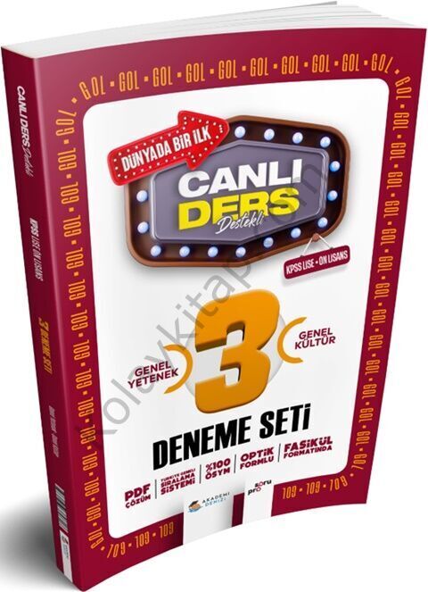 Akademi Denizi KPSS Lise Önlisans Genel Kültür Genel Yetenek 3 lü Deneme Seti
