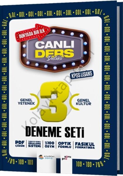 Akademi Denizi KPSS Lisans Genel Kültür Genel Yetenek 3 lü Deneme Seti