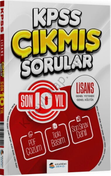 Akademi Denizi KPSS Genel Kültür Genel Yetenek Lisans Son 10 Yıl Çıkmış Sorular