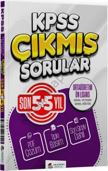 Akademi Denizi KPSS Genel Kültür Genel Yetenek Ortaöğretim Önlisans Son 5 + 5 Yıl Çıkmış Sorular