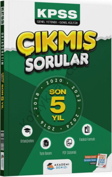 Akademi Denizi KPSS Genel Kültür Genel Yetenek Lise Son 5 Yıl Çıkmış Sorular Fasikülü