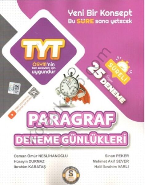Süre Yayınları TYT Paragraf 25 li Deneme Günlükleri