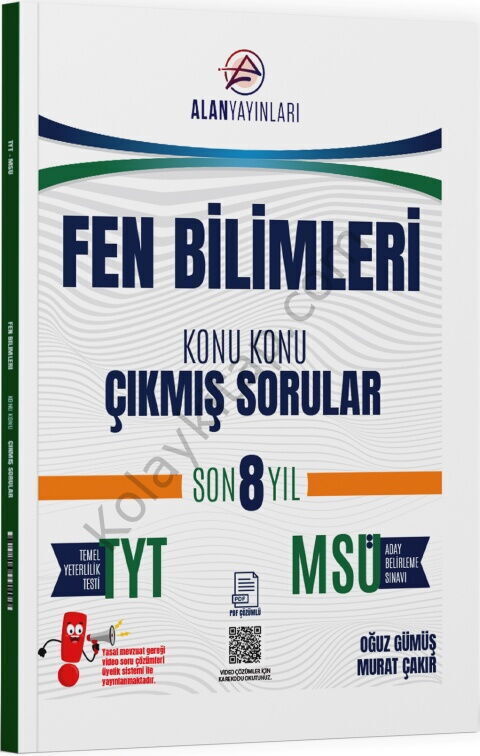 Alan Yayınları TYT MSÜ Fen Bilimleri Konu Konu Çıkmış Sorular Son 8 Yıl