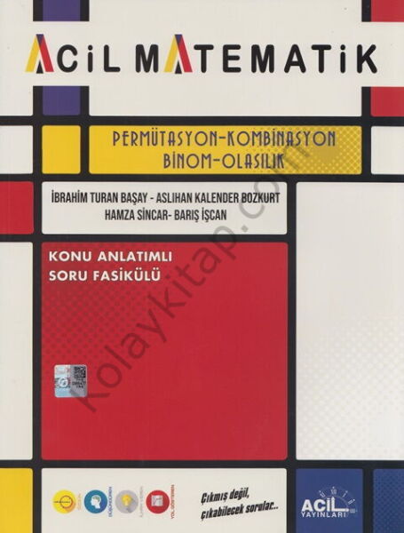 Acil Yayınları AYT Permütasyon Kombinasyon Binom Olasılık Konu Anlatımlı Soru Fasikülü