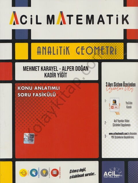 Acil Yayınları TYT AYT Analitik Geometri Konu Anlatım Soru Fasikülü