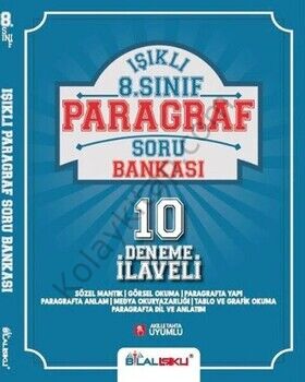 Bilal Işıklı Yayınları 8. Sınıf Paragraf Işıklı Soru Bankası 10 Deneme İlaveli