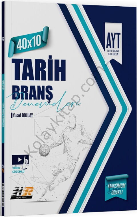 Hız ve Renk Yayınları AYT Tarih 40 x 10 Denemeleri