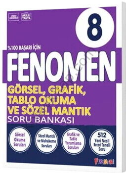 Fenomen Okul Yayınları 8. Sınıf Görsel Grafik Tablo ve Sözel Mantık Soru Bankası