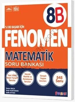 Fenomen Okul Yayınları 8. Sınıf LGS Fenomen Matematik B Soru Bankası