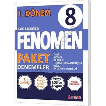 Fenomen Okul Yayınları 8. Sınıf Tüm Dersler 1.Dönem Paket Deneme