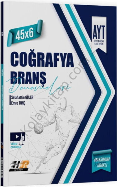 Hız ve Renk Yayınları AYT Coğrafya 45 x 6 Denemeleri
