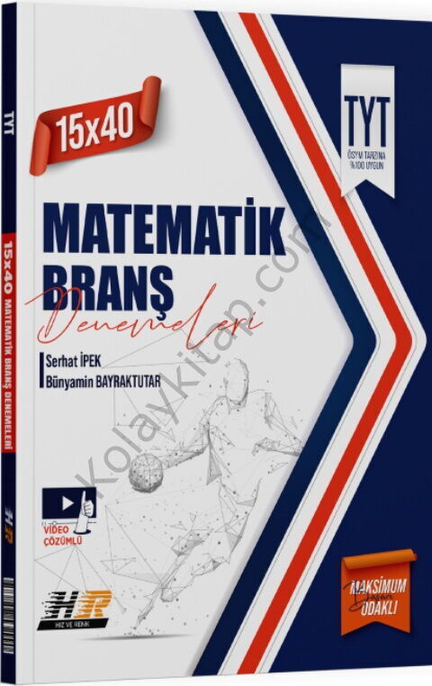 Hız ve Renk Yayınları TYT Matematik 15 x 40 Denemeleri