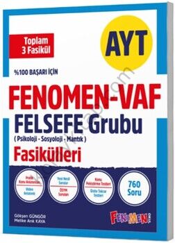 Fenomen Okul Yayınları AYT VAF Felsefe Fasikülleri Seti
