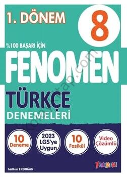 Fenomen Okul Yayınları 8. Sınıf Türkçe 1. Dönem 10 Deneme