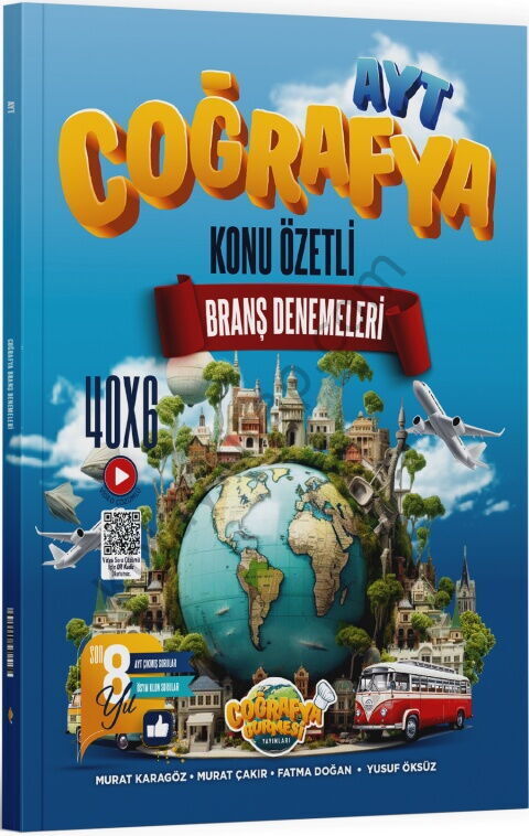 Coğrafya Gurmesi Yayınları AYT Coğrafya Konu Özetli Branş Denemeleri