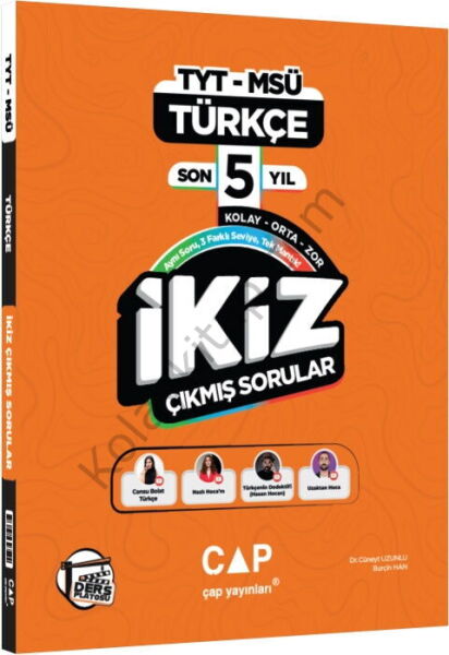 Çap Yayınları TYT MSÜ Türkçe Ders Platosu Son 5 Yıl İkiz Çıkmış Sorular