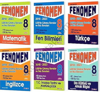 Fenomen Okul Yayınları 8. Sınıf LGS Çıkmış Sorular ve İkiz Sorular Set