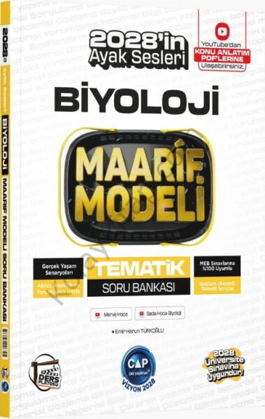 Çap Yayınları Üniversiteye Hazırlık Biyoloji Ders Platosu Maarif Modeli Tematik Soru Bankası