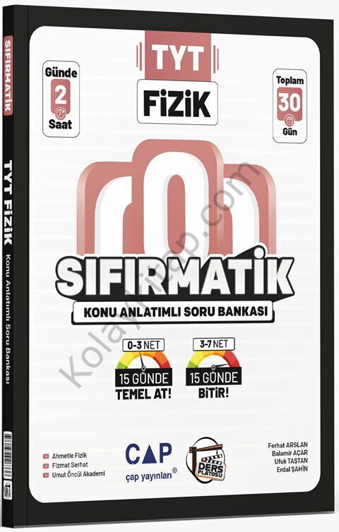Çap Yayınları TYT Fizik Sıfırmatik Konu Anlatımlı Soru Bankası