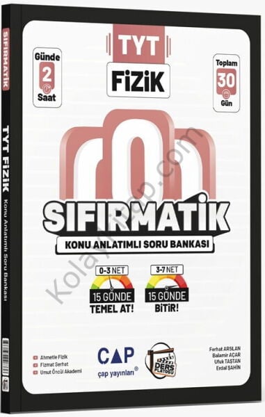 Çap Yayınları TYT Fizik Sıfırmatik Konu Anlatımlı Soru Bankası