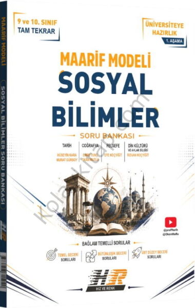 Hız ve Renk Yayınları Sosyal Bilimler Maarif Modeli 1. Aşama Soru Bankası