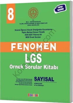 Fenomen Okul Yayınları 8. Sınıf MEB Sayısal Fenomen Örnek Sorular