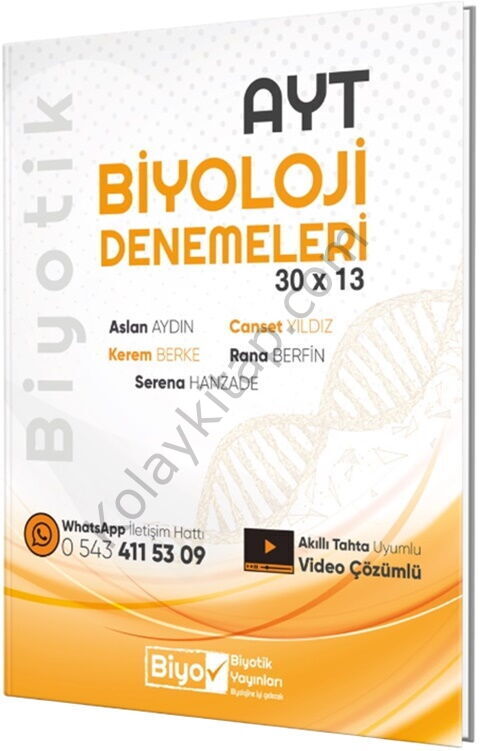 Biyotik Yayınları AYT Biyoloji Biyotik 30 x 13 Denemeleri