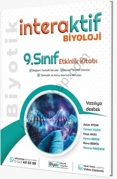 Biyotik Yayınları 9. Sınıf Biyoloji İnteraktif Etkinlik Kitabı