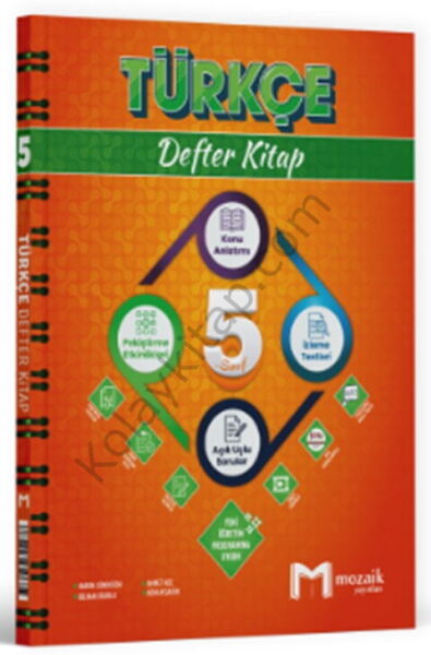Mozaik Yayınları 5. Sınıf Türkçe Defter Kitap