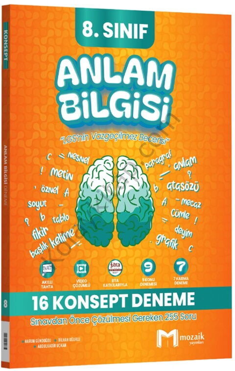 Mozaik Yayınları 8. Sınıf Anlam Bilgisi 16 lı Konsept Deneme