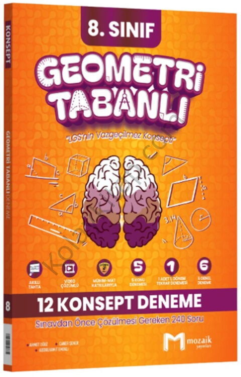 Mozaik Yayınları 8. Sınıf LGS Geometri Tabanlı 12 Konsept Deneme