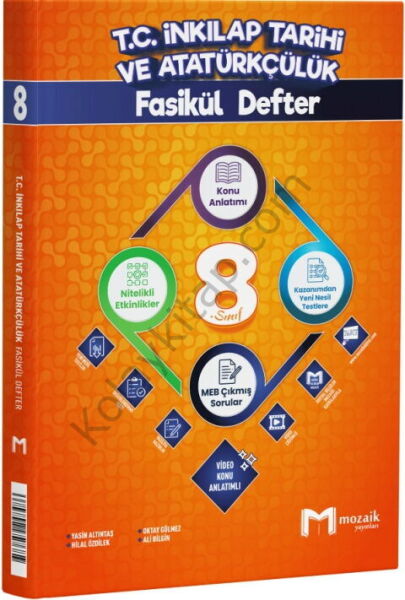 Mozaik Yayınları 8. Sınıf İnkılap Tarihi ve Atatürkçülük Fasikül Defter