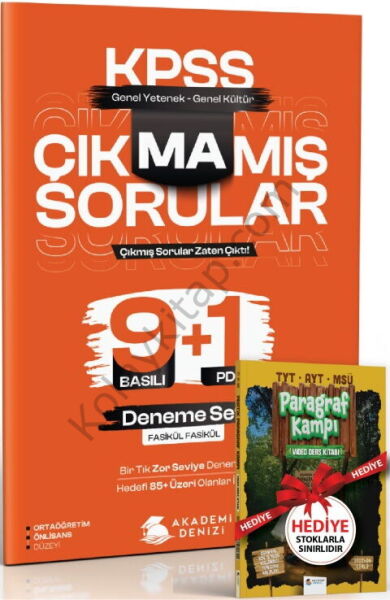Akademi Denizi KPSS GY GK Çıkmamış Sorular 9+1 Deneme Seti