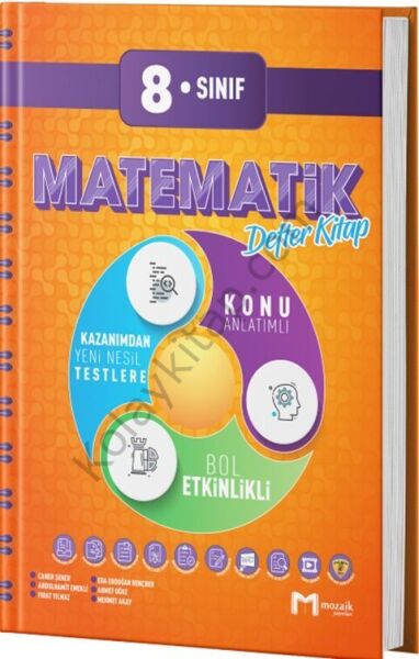 Mozaik Yayınları 8. Sınıf Matematik Defter Kitap