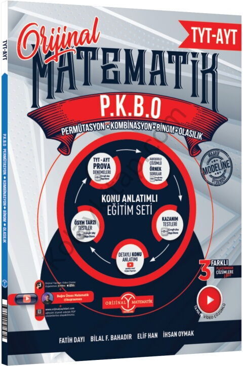Orijinal Yayınları TYT AYT Matematik Permütasyon Kombinasyon Binom Olasılık Konu Anlatımlı Eğitim Seti