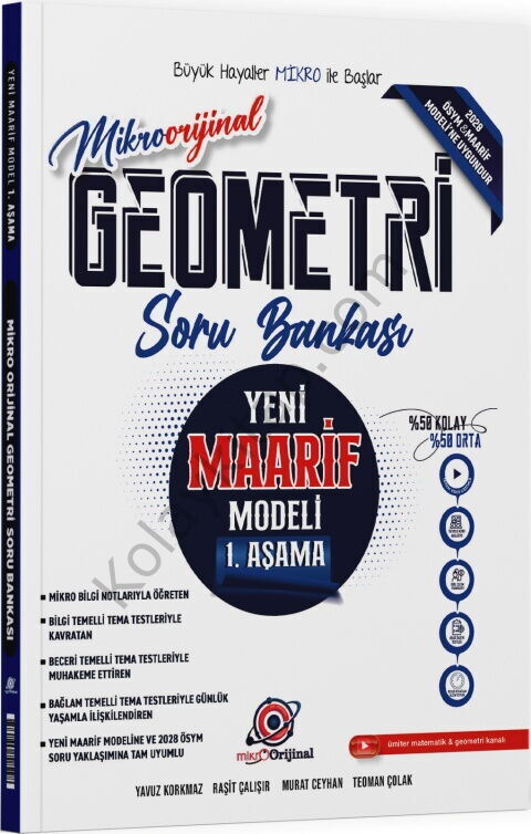 Orijinal Mikro Geometri Maarif Model 1. Aşama Soru Bankası