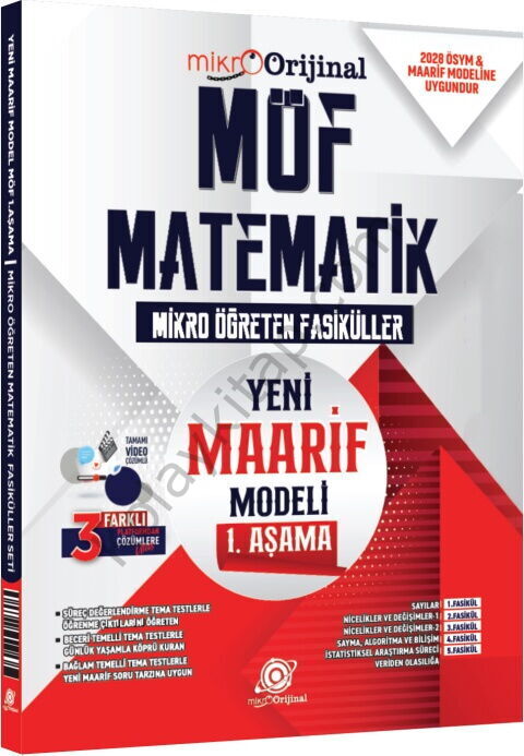 Orijinal Yayınları Matematik MÖF Maarif Model 1. Aşama