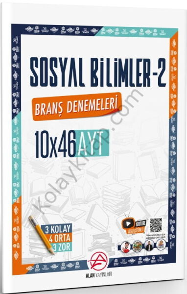 Alan Yayınları AYT Sosyal Bilimler 2 10 x 46 Denemeleri