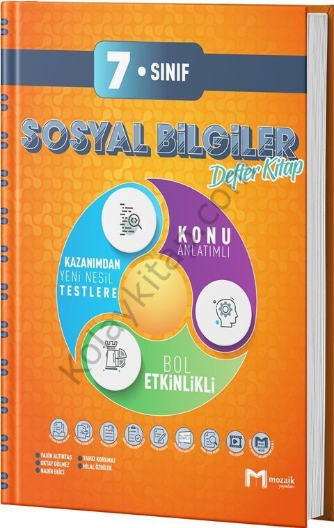 Mozaik Yayınları 7. Sınıf Sosyal Bilgiler Defter Kitap