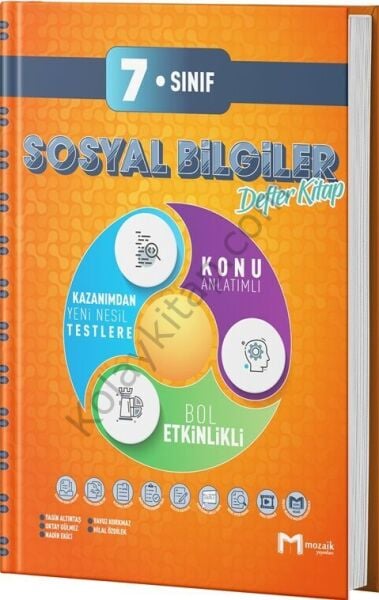 Mozaik Yayınları 7. Sınıf Sosyal Bilgiler Defter Kitap