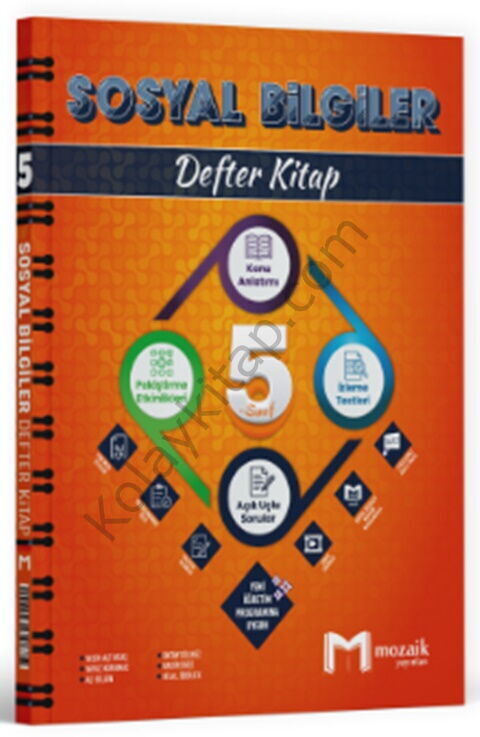 Mozaik Yayınları 5. Sınıf Sosyal Bilgiler Defter Kitap