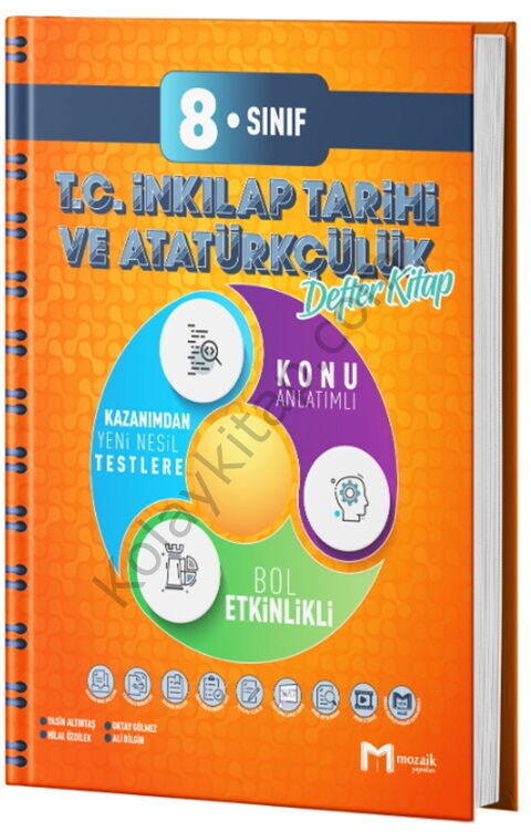 Mozaik Yayınları 8. Sınıf T.C. İnkılap Tarihi ve Atatürkçülük Defter Kitap