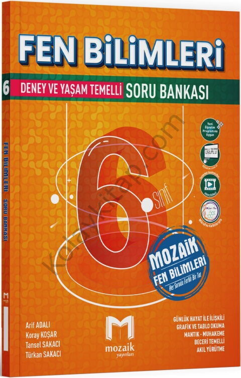 Mozaik Yayınları 6. Sınıf Fen Bilimleri Soru Bankası