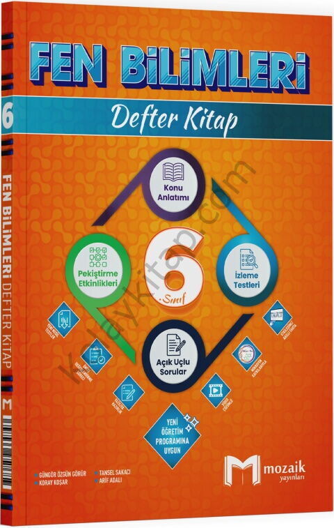 Mozaik Yayınları 6. Sınıf Fen Bilimleri Defter Kitap