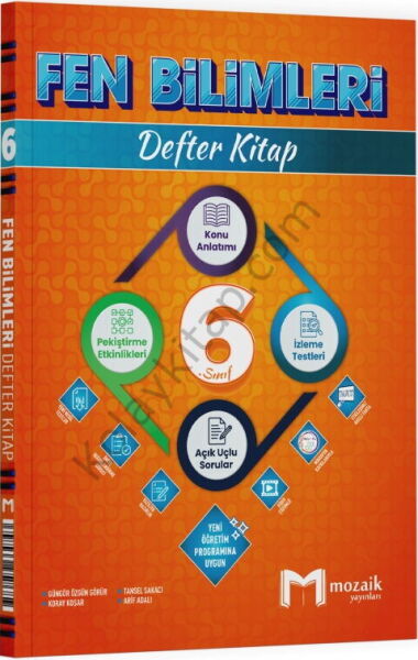 Mozaik Yayınları 6. Sınıf Fen Bilimleri Defter Kitap