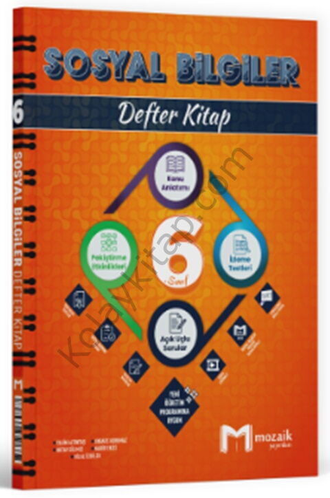 Mozaik Yayınları 6. Sınıf Sosyal Bilgiler Defter Kitap
