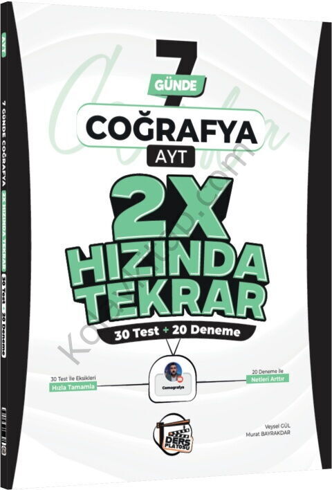 Ders Platosu AYT Coğrafya 7 Günde 2X Hızında Tekrar Deneme
