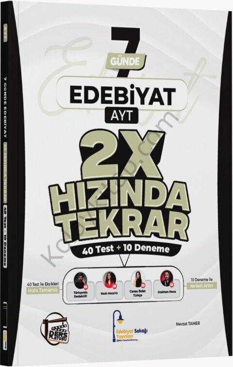 Edebiyat Sokağı AYT Edebiyat Ders Platosu 7 Günde 2X Hızında Tekrar Deneme